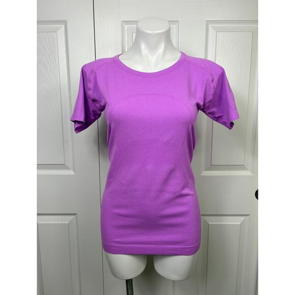 Lululemon Athletica Swiftly Tech Pink Short Sleeve T-Shirt Yoga Size L - Picture 1 of 8